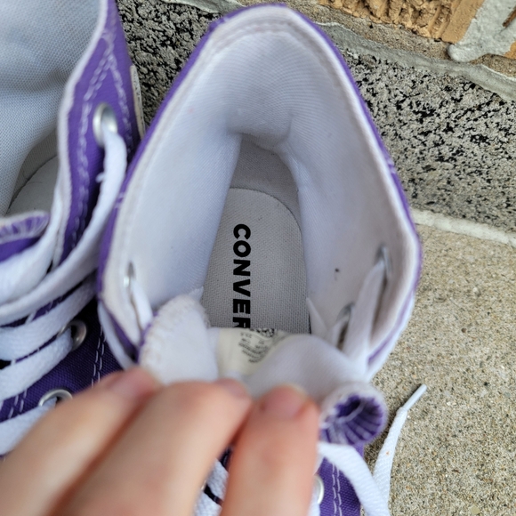 Converse All-Star Chuck Taylor Purple Canvas Hi-top Sneakers 6.5 - Picture 12 of 15